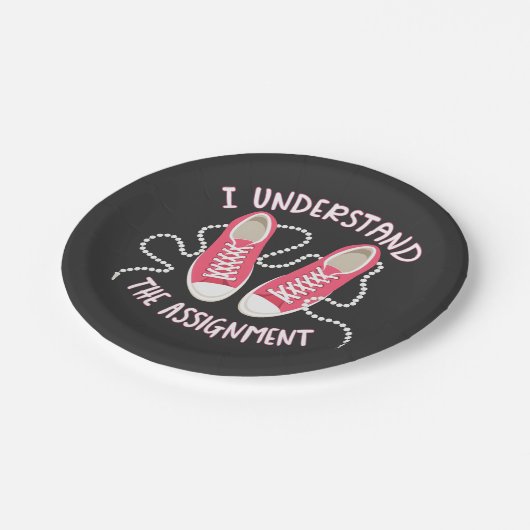 Ik begrijp de opdracht Chucks en parels Papieren Bordje (Gekanteld)