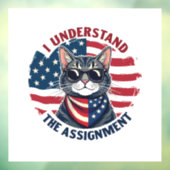 Ik begrijp de opdracht Harris Walz Cat Lady Raamsticker (Vel 3)