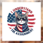 Ik begrijp de opdracht Harris Walz Cat Lady Raamsticker (Vel 2)