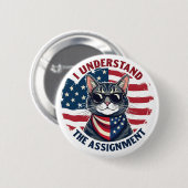 Ik begrijp de opdracht Harris Walz Cat Lady Ronde Button 5,7 Cm (Voorkant /achterkant)