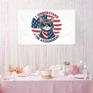 Ik begrijp de opdracht Harris Walz kattenvrouw  Spandoek