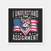 Ik begrijp de opdracht kat kinderloze kat dame servet (Voorkant)