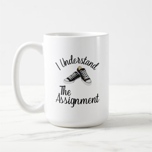 Ik begrijp de opdracht Stem Blauw Rally Gift Koffiemok (Links)