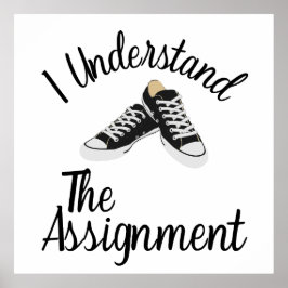 Ik begrijp de opdracht Stem Blauw Rally Gift Poster