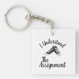 Ik begrijp de opdracht Stem Blauw Rally Gift Sleutelhanger