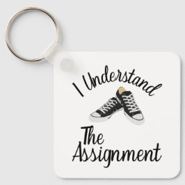 Ik begrijp de opdracht Stem Blauw Rally Gift Sleutelhanger