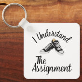 Ik begrijp de opdracht Stem Blauw Rally Gift Sleutelhanger (Voorkant)