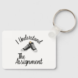 Ik begrijp de opdracht Stem Blauw Rally Gift Sleutelhanger