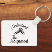 Ik begrijp de opdracht Stem Blauw Rally Gift Sleutelhanger (Voorkant)