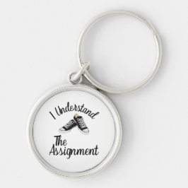 Ik begrijp de opdracht Stem Blauw Rally Gift Sleutelhanger