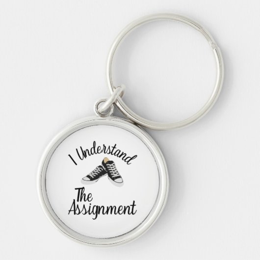 Ik begrijp de opdracht Stem Blauw Rally Gift Sleutelhanger (Voorkant)