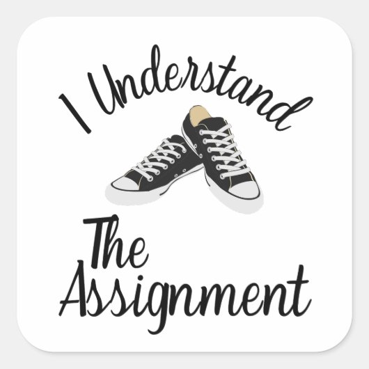 Ik begrijp de opdracht Stem Blauw Rally Gift Vierkante Sticker (Voorkant)