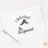 Ik begrijp de opdracht Stem Blauw Rally Gift Vierkante Sticker (Envelop)