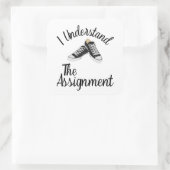 Ik begrijp de opdracht Stem Blauw Rally Gift Vierkante Sticker (Tas)