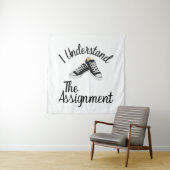 Ik begrijp de opdracht Stem Blauw Rally Gift Wandkleed (In situ)