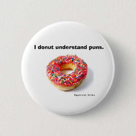 "Ik begrijp geen puns" Pin Ronde Button 5,7 Cm (Voorkant)
