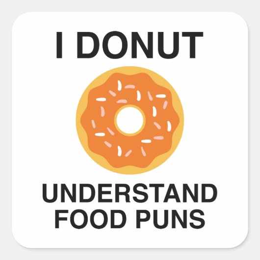 Ik begrijp geen voedselpuntjes vierkante sticker (Voorkant)