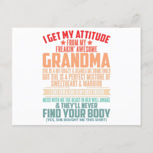 IK BEGRIJP MIJN HOUDING VAN MIJN GEWELDIGE OMA BRIEFKAART