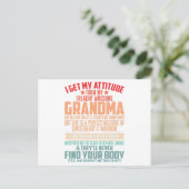 IK BEGRIJP MIJN HOUDING VAN MIJN GEWELDIGE OMA BRIEFKAART (Staand voorkant)