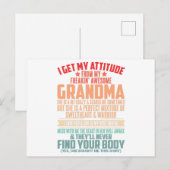 IK BEGRIJP MIJN HOUDING VAN MIJN GEWELDIGE OMA BRIEFKAART (Voorkant / Achterkant)