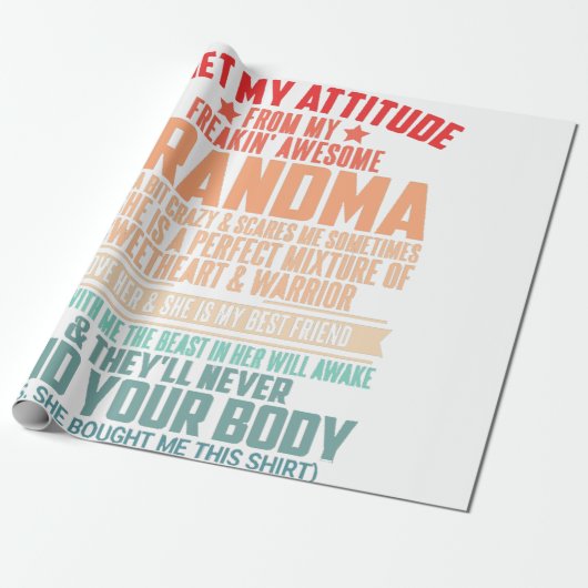 IK BEGRIJP MIJN HOUDING VAN MIJN GEWELDIGE OMA CADEAUPAPIER (Uitgerold)