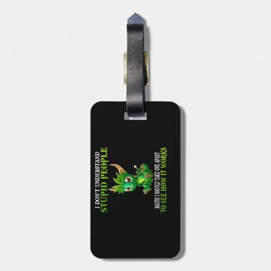 Ik begrijp niet dat stoute mensen gek zijn bagagelabel (Achterkant verticaal)