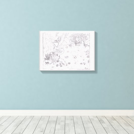 Ik begrijp ,ze begrijpen het niet canvas afdruk (Insitu (Houten vloer))