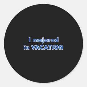 Ik behaalde mijn diploma in vakantie groen ronde sticker