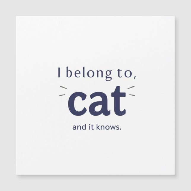 Ik behoor toe aan mijn kat (Voorkant)