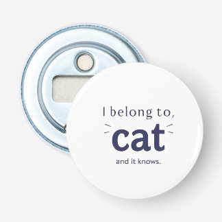 Ik behoor toe aan mijn kat button flesopener