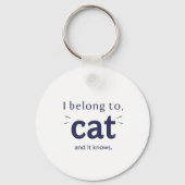 Ik behoor toe aan mijn kat sleutelhanger (Achterkant)