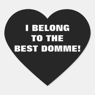 IK BEHOOR TOT DE BESTE DOMME! HART STICKER