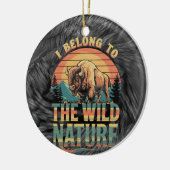 Ik behoor tot de wilde Natuur: American Bison Spir Keramisch Ornament (Links)