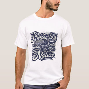 Ik behoor tot de wilde Natuur Amerikaanse alligato T-shirt