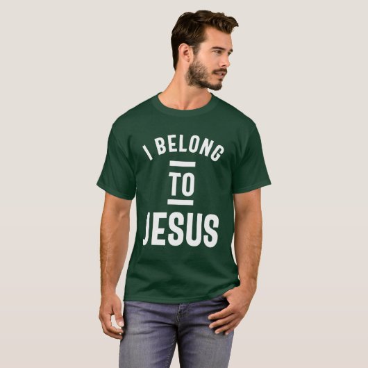 Ik behoor tot het Football van Jezus Voetbal Baske T-shirt (Voorkant volledig)