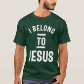 Ik behoor tot het Football van Jezus Voetbal Baske T-shirt (Voorkant)