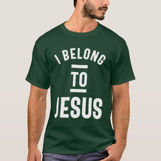 Ik behoor tot het Football van Jezus Voetbal Baske T-shirt (Voorkant)