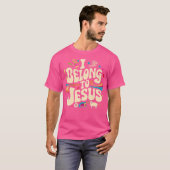 Ik behoor tot Jezus - Hippie Groovy Religieus Gelo T-shirt (Voorkant volledig)