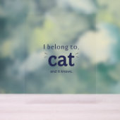 Ik behoor tot Kat Acryl Bord (Neutraal)