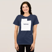 Ik behoor tot Utah, staatskaart Tri-Blend Shirt (Voorkant volledig)