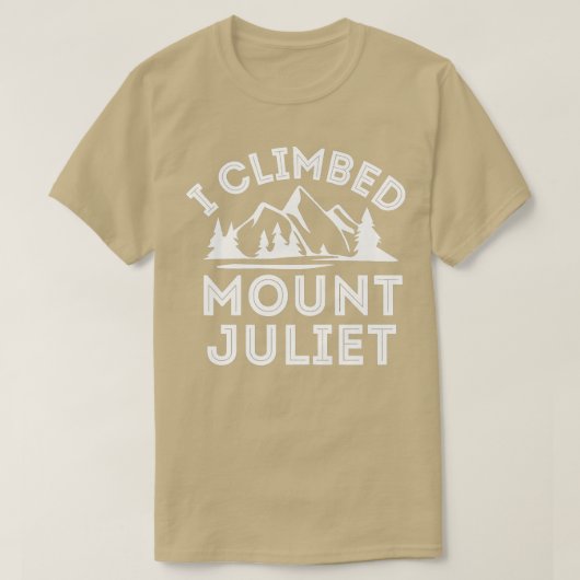 Ik beklom de berg Juliet Mountain klimmen T-shirt (Design voorkant)