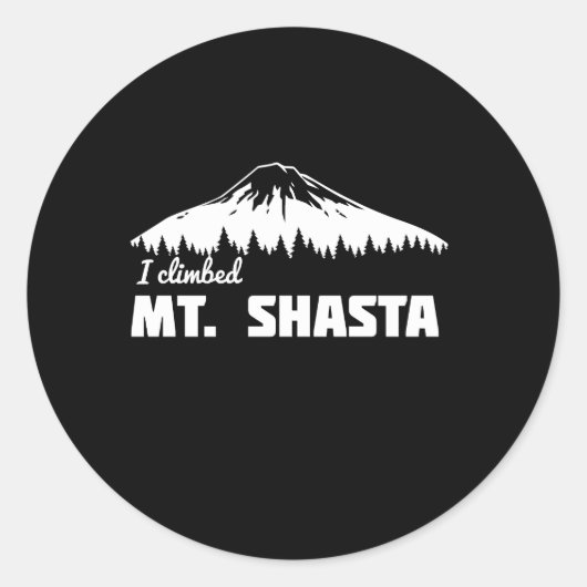 Ik beklom de berg Shasta Ronde Sticker (Voorkant)