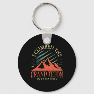 Ik beklom de Grand Teton Klimmen Wandelen Grand Te Sleutelhanger