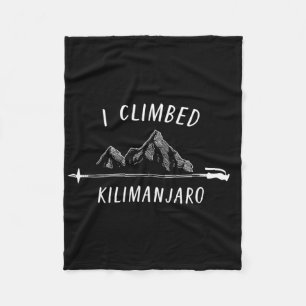Ik beklom Kilimanjaro Summit Bergbeklimmen Natuur Fleece Deken