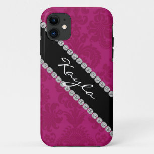 Ik bel 5 HOESJE TRENDY PINK DAMASK ONTWERP