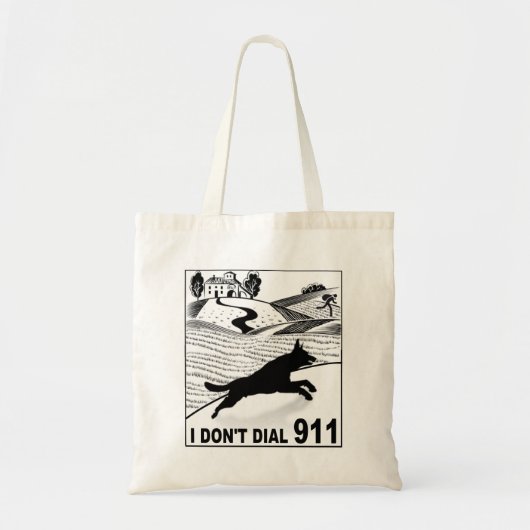 Ik bel geen 911 tote bag (Voorkant)