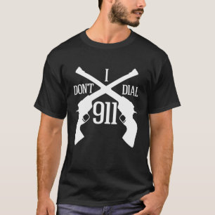 Ik bel niet 911 - Donker T-shirt