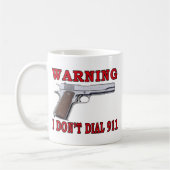Ik bel niet 911 koffiemok (Links)