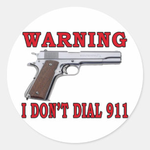Ik bel niet 911 ronde sticker
