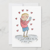 Ik belde om te zeggen dat ik van je hou kaart (Voorkant)